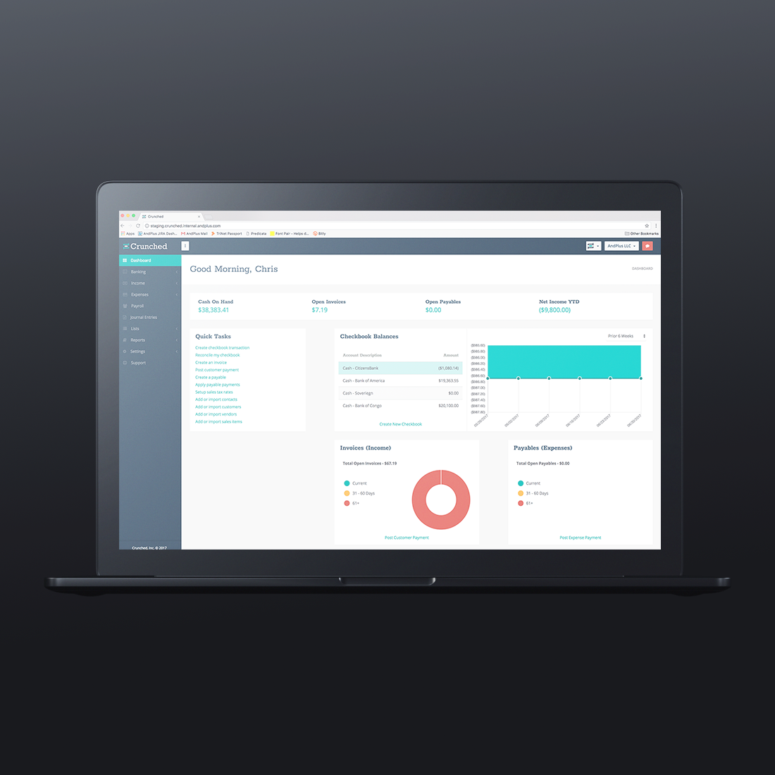 Crunched is a custom fintech accounting software startup.