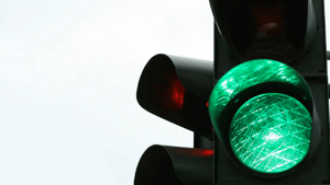 Green Light on traffic stoplight