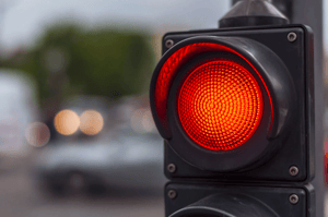 Red Light on traffic stoplight