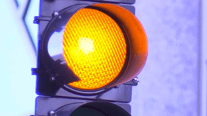 Yellow Light on traffic stoplight