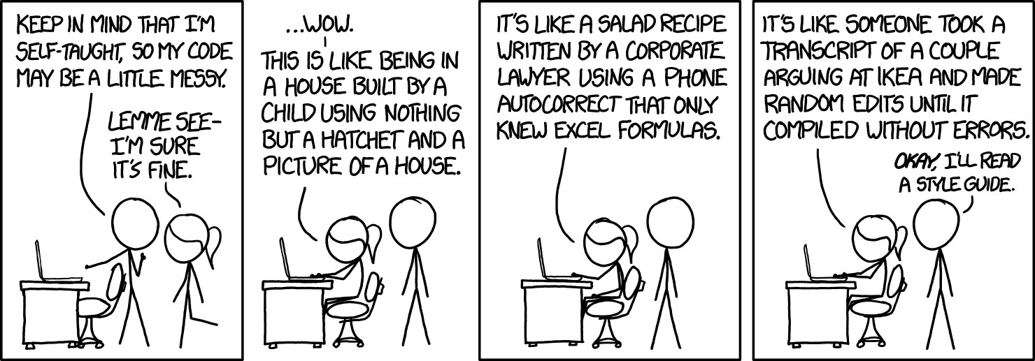 code quality comic strip