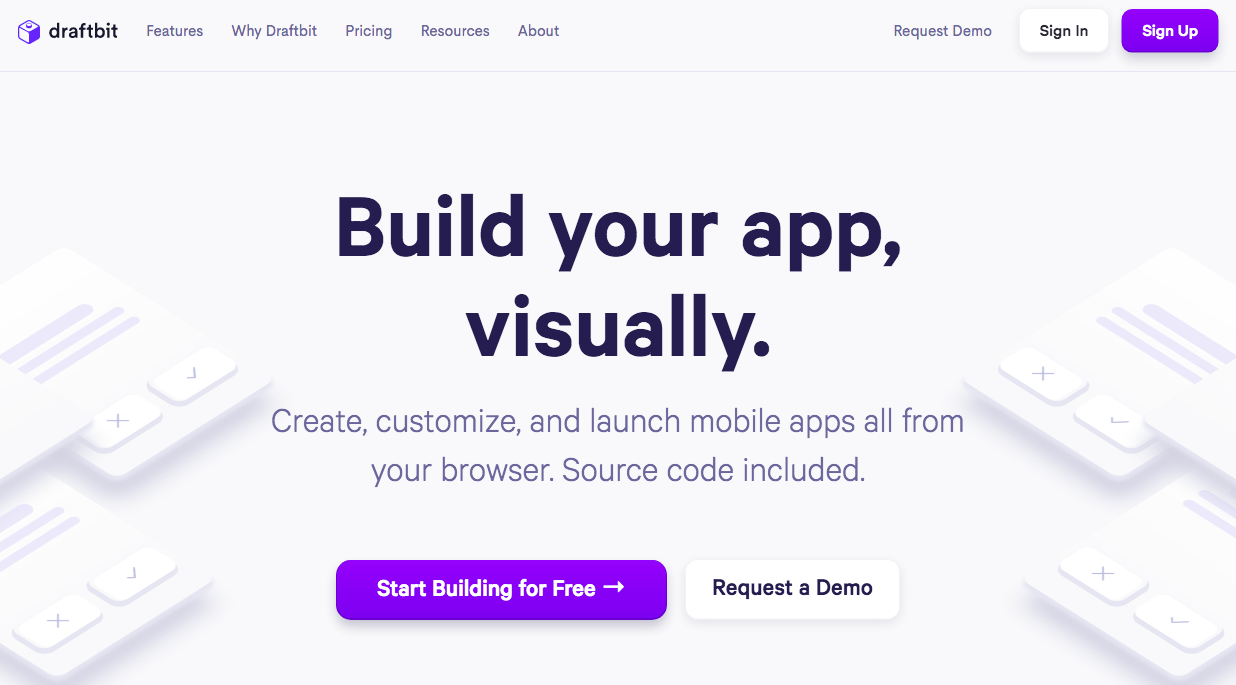 draftbit home page