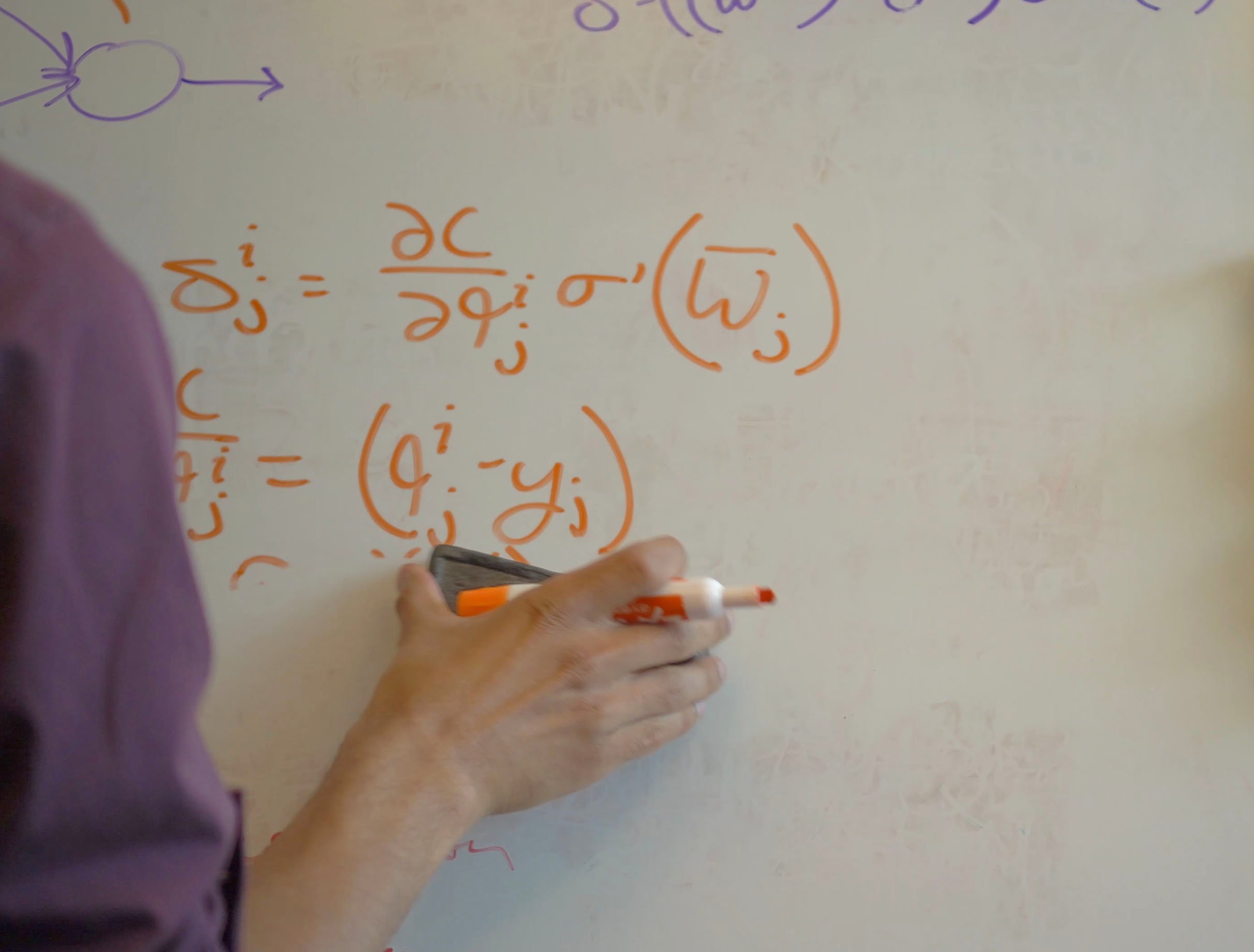 formulas on a blackboard