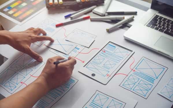 UX design on paper