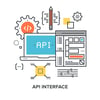 small API illustration concept showing devices connected
