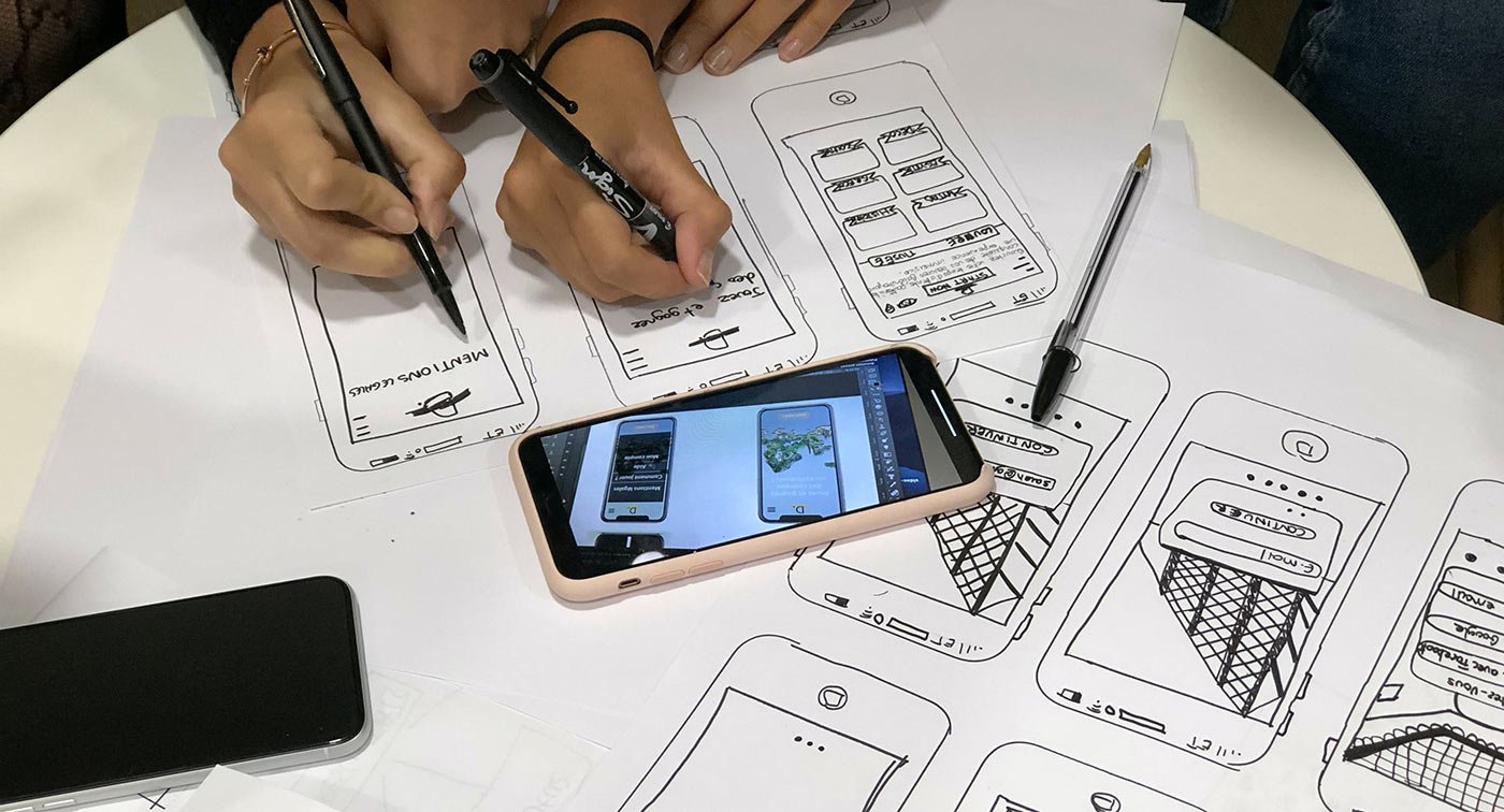 user experience flow drawing