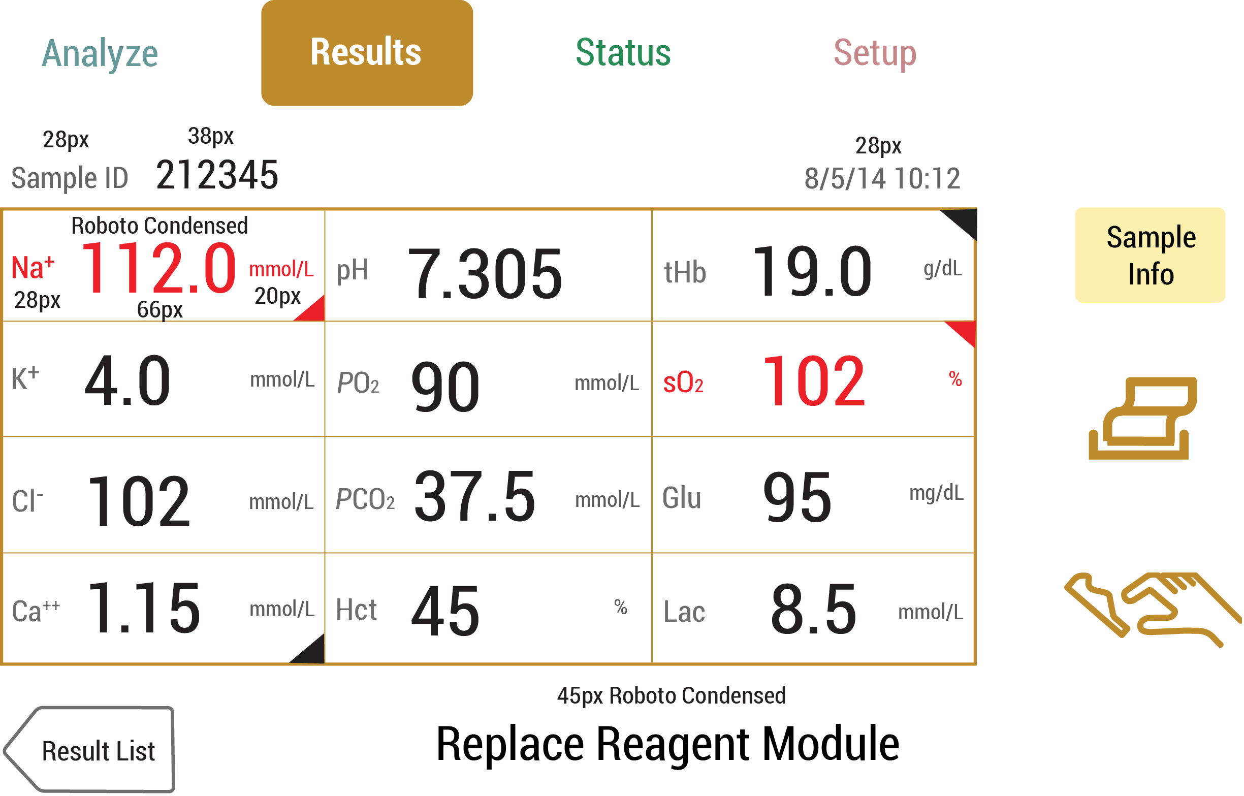 Medical Android application screenshot